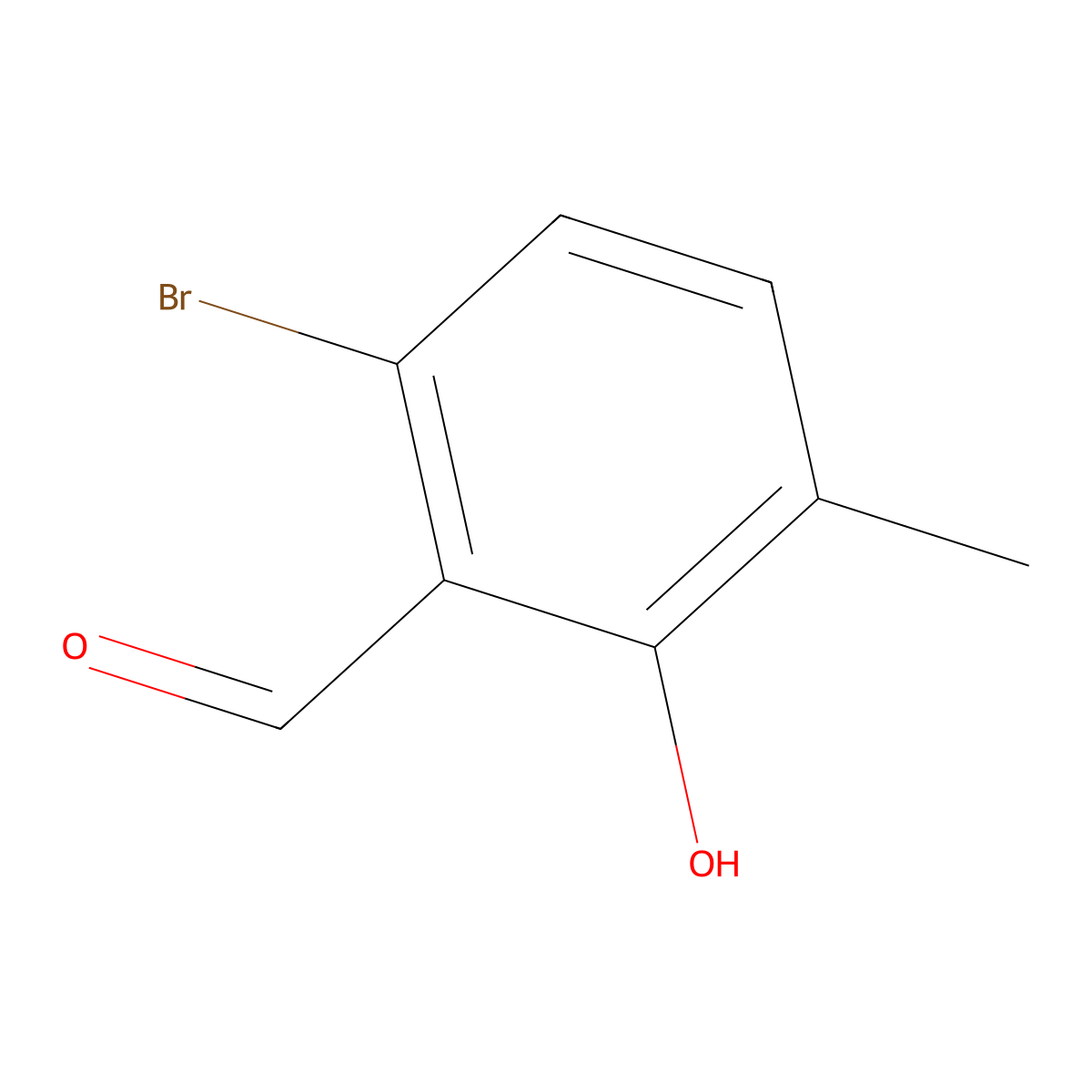 6-Bromo-2-hydroxy-3-methylbenzaldehyde molecular structure, CAS 1427361-98-5