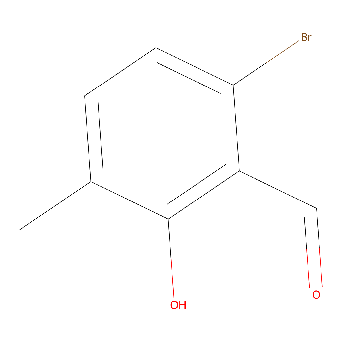 6-Bromo-2-hydroxy-3-methylbenzaldehyde molecular structure, CAS 1427361-98-5