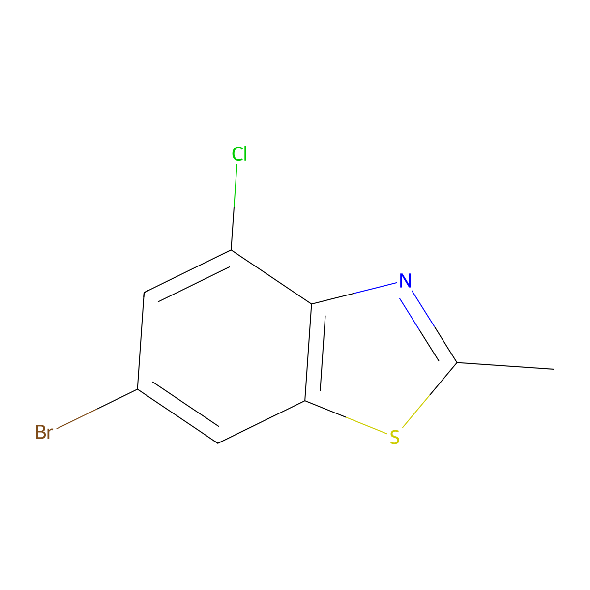 6-Bromo-4-chloro-2-methylbenzo[d]thiazole molecular structure, CAS 1427363-00-5