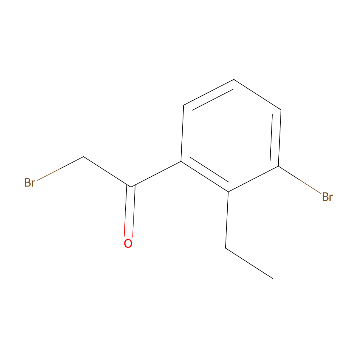 2-Bromo-1-(3-bromo-2-ethylphenyl)ethanone molecular structure, CAS 1427363-01-6