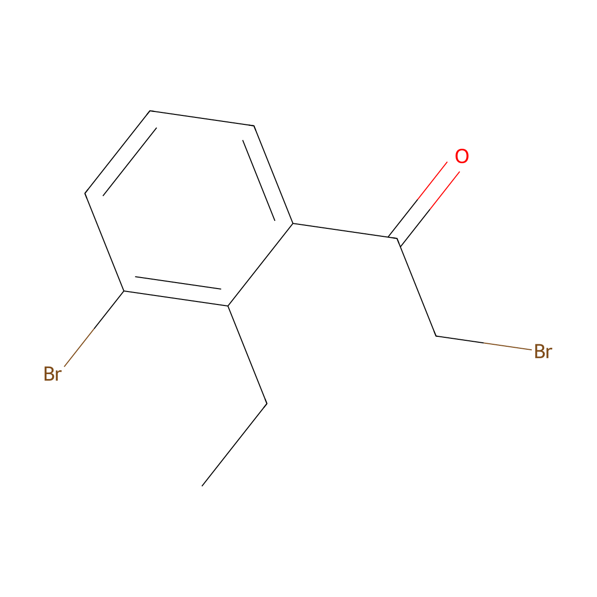 2-Bromo-1-(3-bromo-2-ethylphenyl)ethanone molecular structure, CAS 1427363-01-6