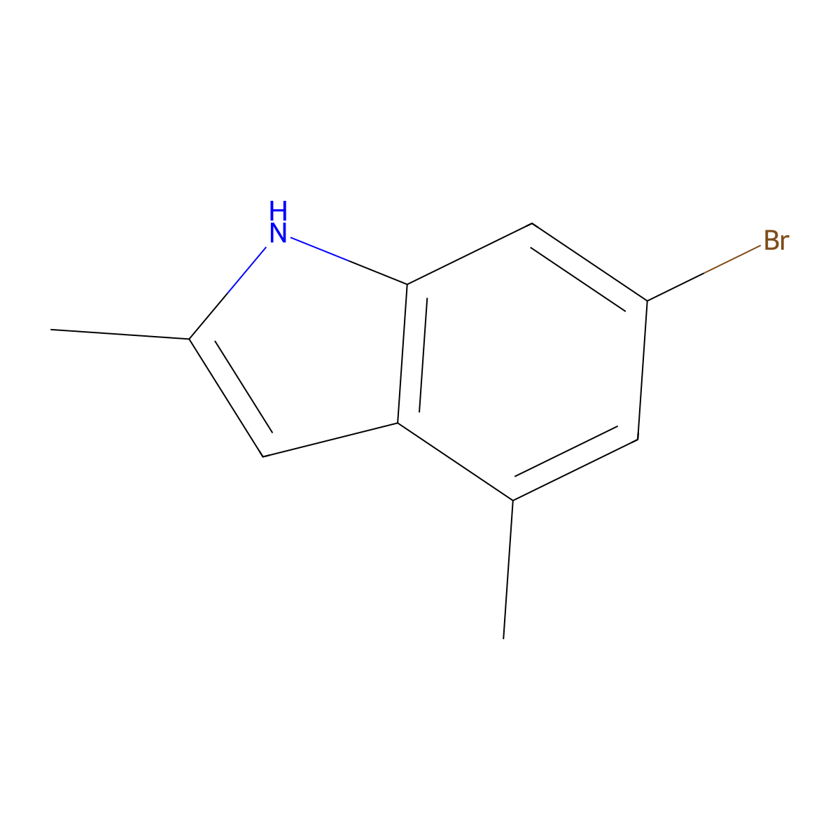 6-bromo-2,4-dimethyl-1H-indole molecular structure, CAS 1427363-03-8