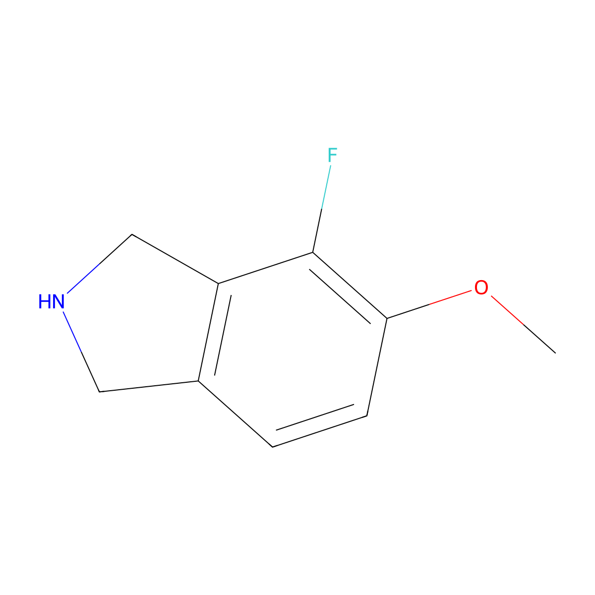 4-Fluoro-5-methoxyisoindoline molecular structure, CAS 1427363-57-2