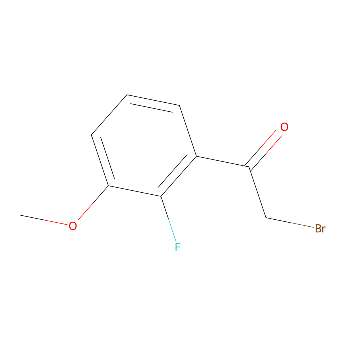 2-Bromo-1-(2-fluoro-3-methoxyphenyl)ethanone molecular structure, CAS 1427363-68-5
