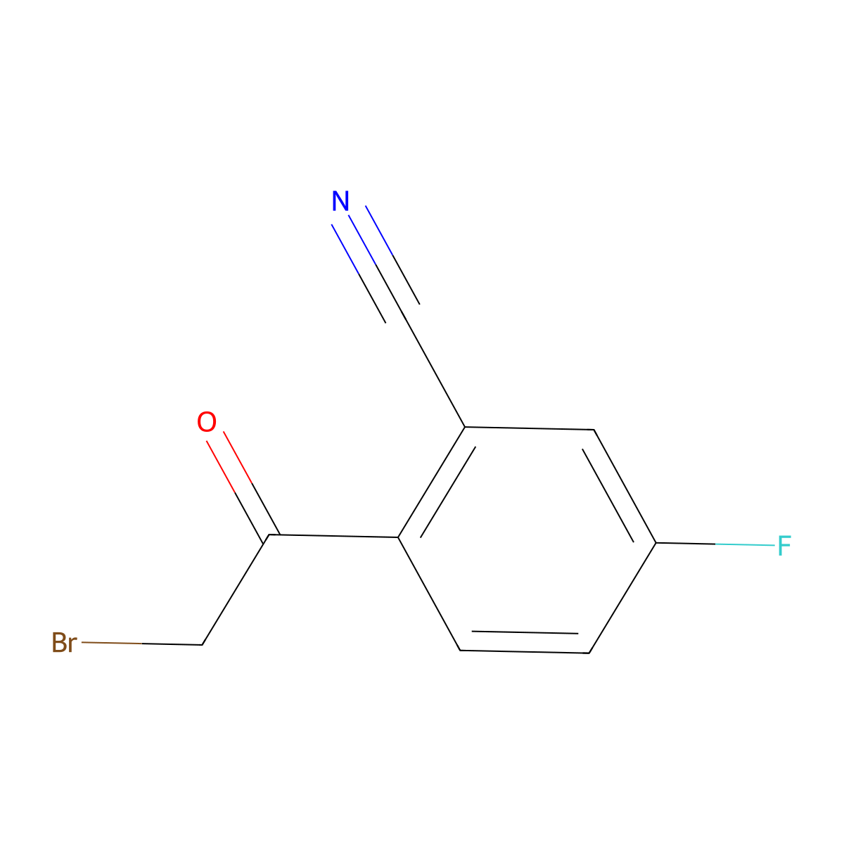 2-(2-Bromoacetyl)-5-fluorobenzonitrile molecular structure, CAS 1427363-75-4