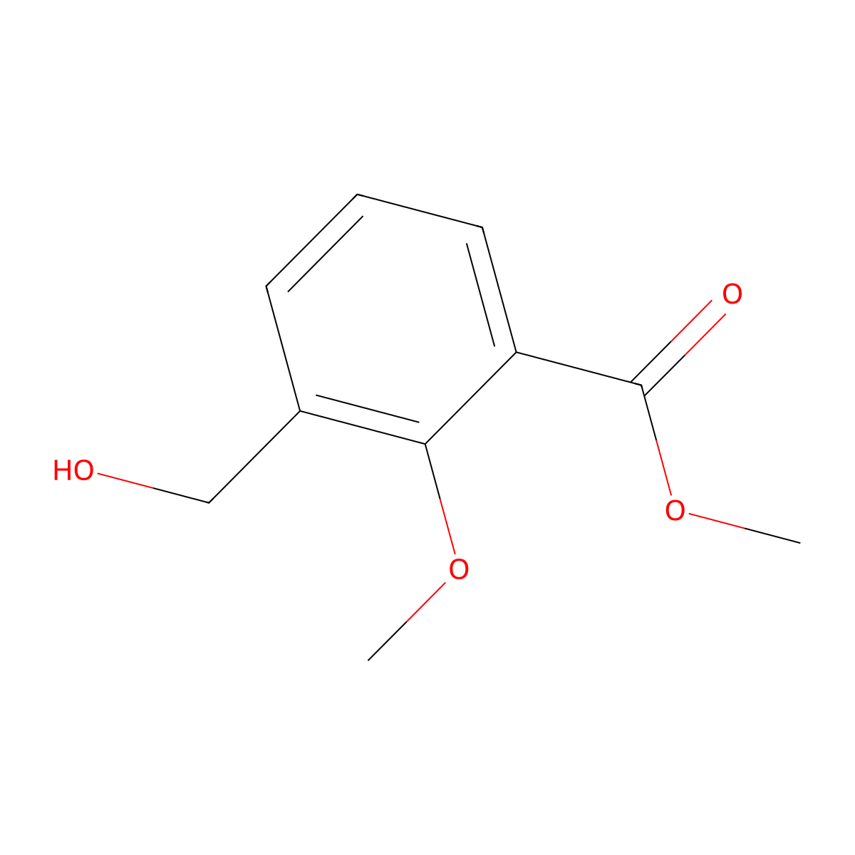 Methyl 3-(hydroxymethyl)-2-methoxybenzoate molecular structure, CAS 1427363-87-8