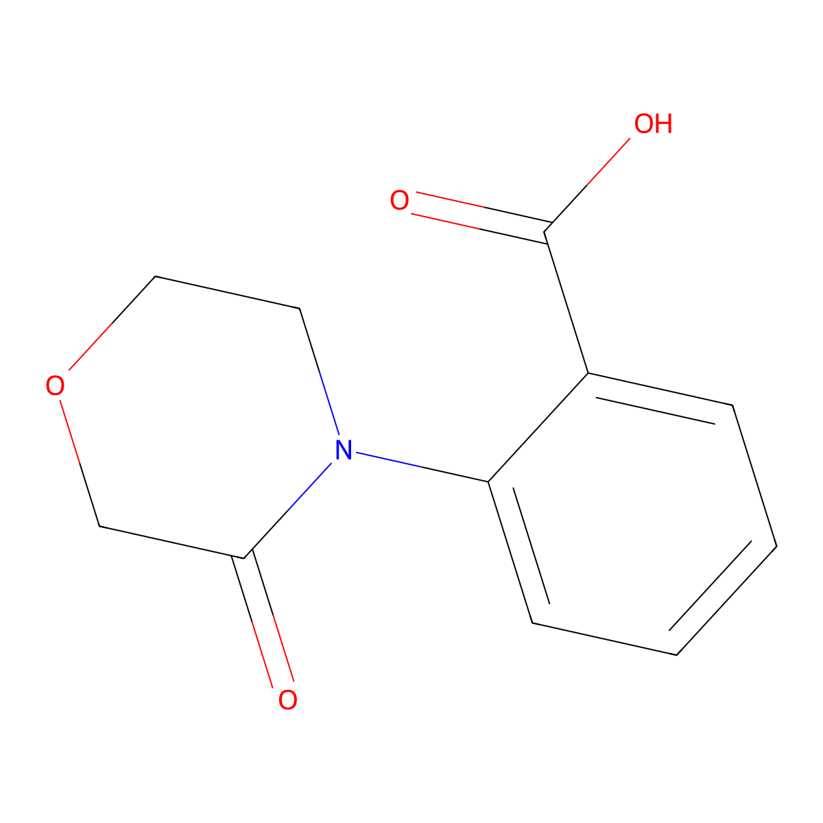 2-(3-Oxomorpholin-4-yl)benzoic acid molecular structure, CAS 1427363-91-4