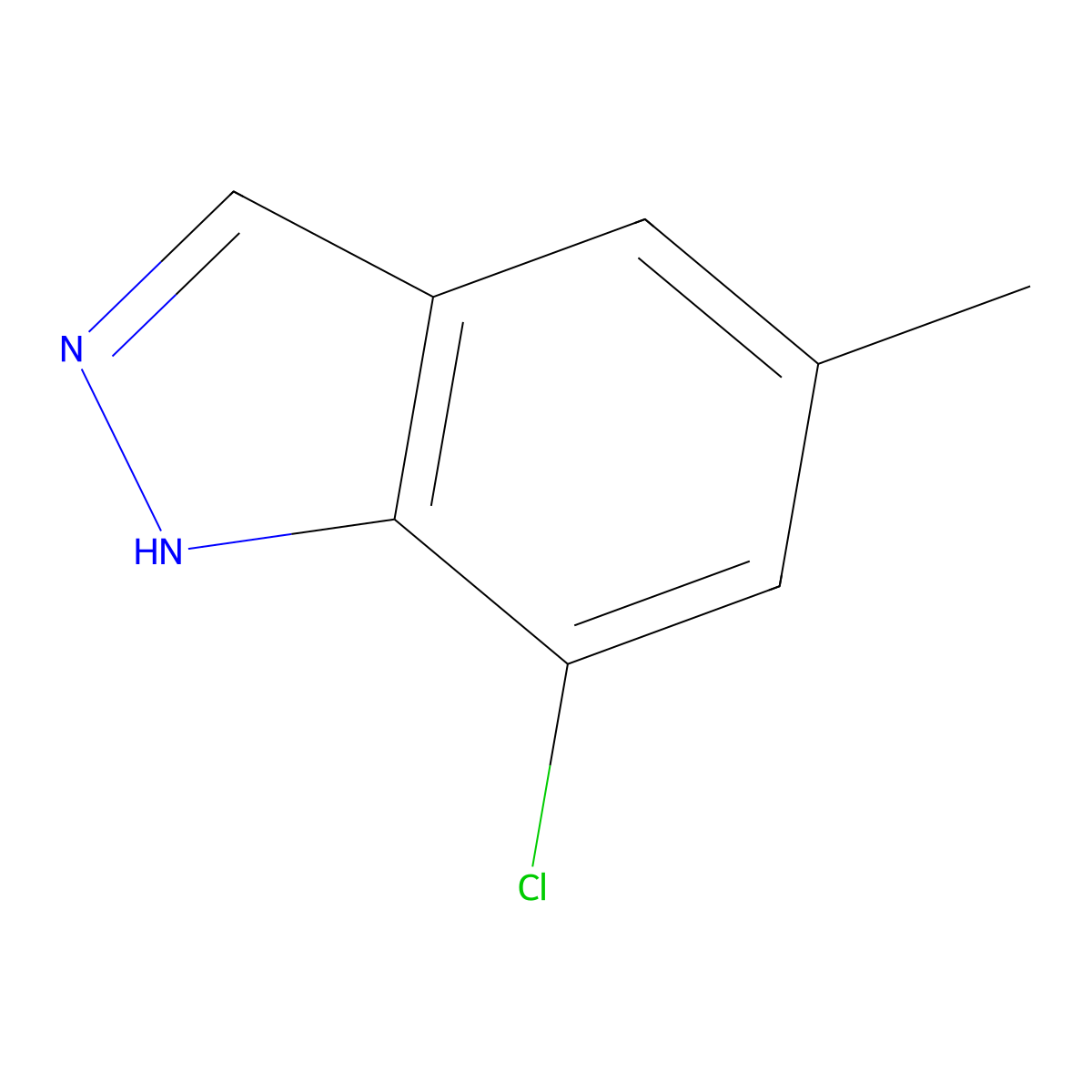 7-chloro-5-methyl-1H-indazole molecular structure, CAS 1427364-46-2