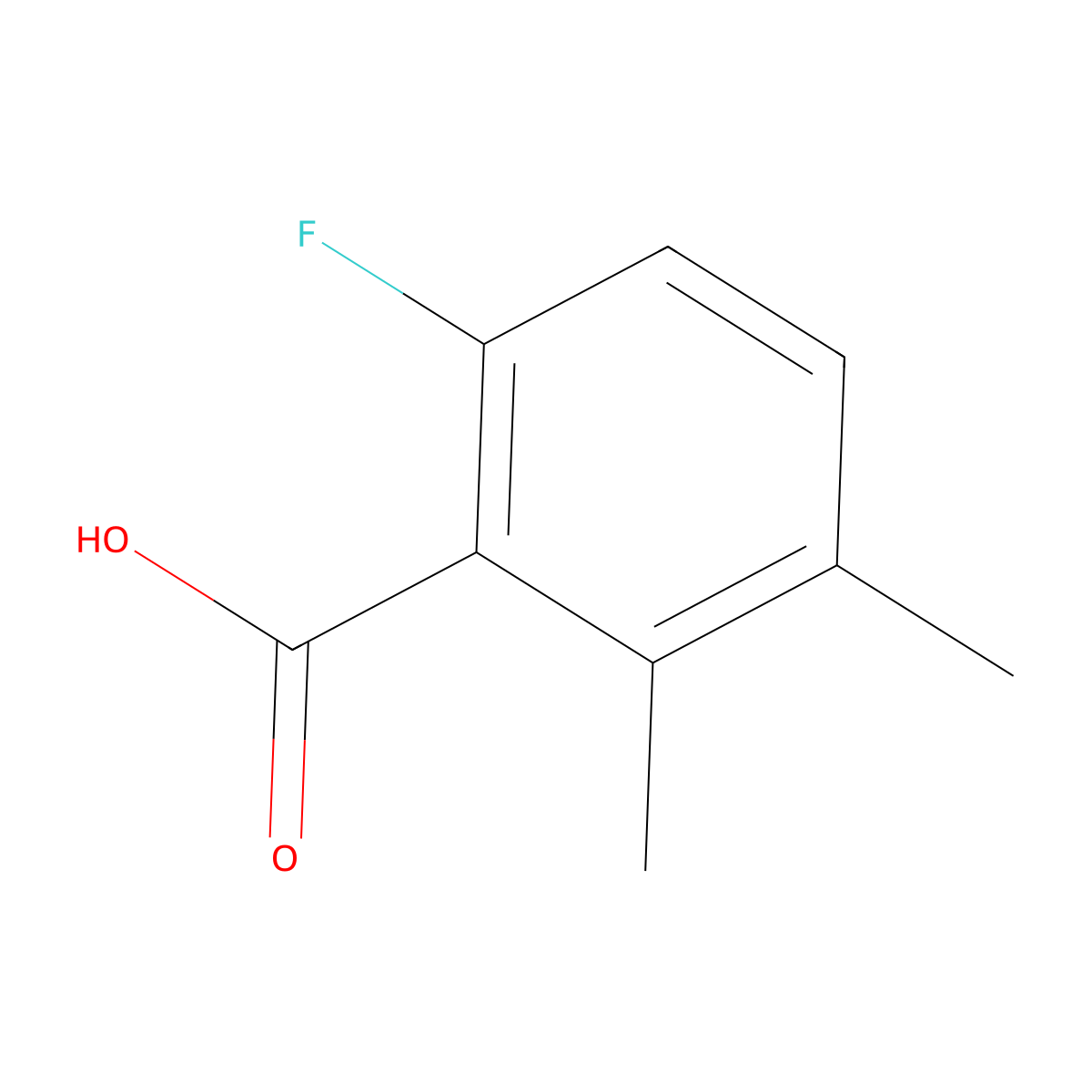 6-Fluoro-2,3-dimethylbenzoic acid molecular structure, CAS 1427365-53-4