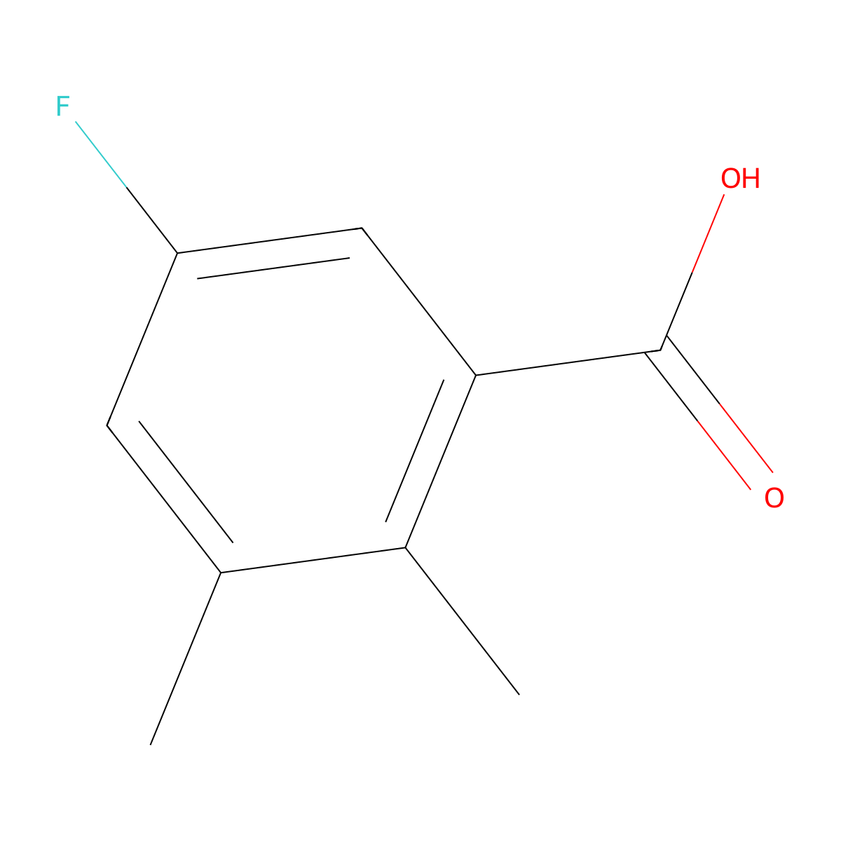 5-Fluoro-2,3-dimethylbenzoicacid molecular structure, CAS 1427365-59-0