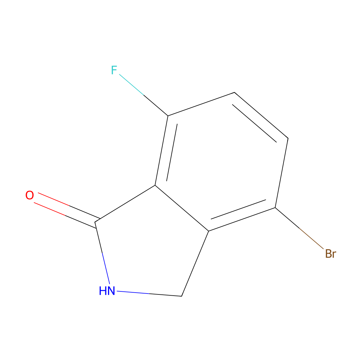 4-bromo-7-fluoro-2,3-dihydro-1H-isoindol-1-one molecular structure, CAS 1427365-86-3