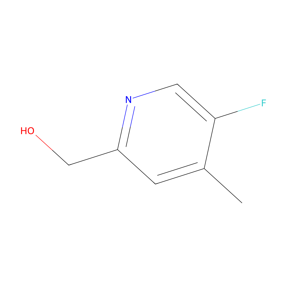 (5-Fluoro-4-methylpyridin-2-yl)methanol molecular structure, CAS 1427366-05-9