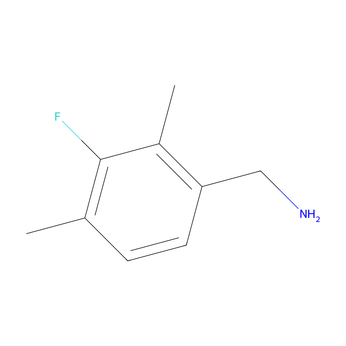 3-Fluoro-2,4-dimethylbenzylamine molecular structure, CAS 1427366-15-1