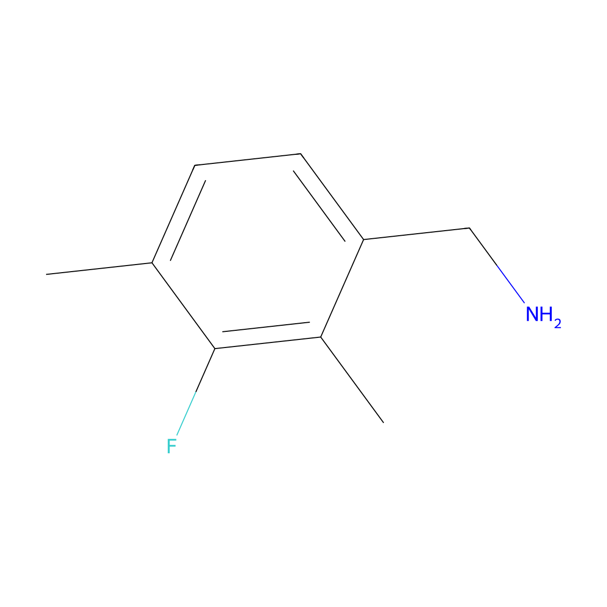 3-Fluoro-2,4-dimethylbenzylamine molecular structure, CAS 1427366-15-1