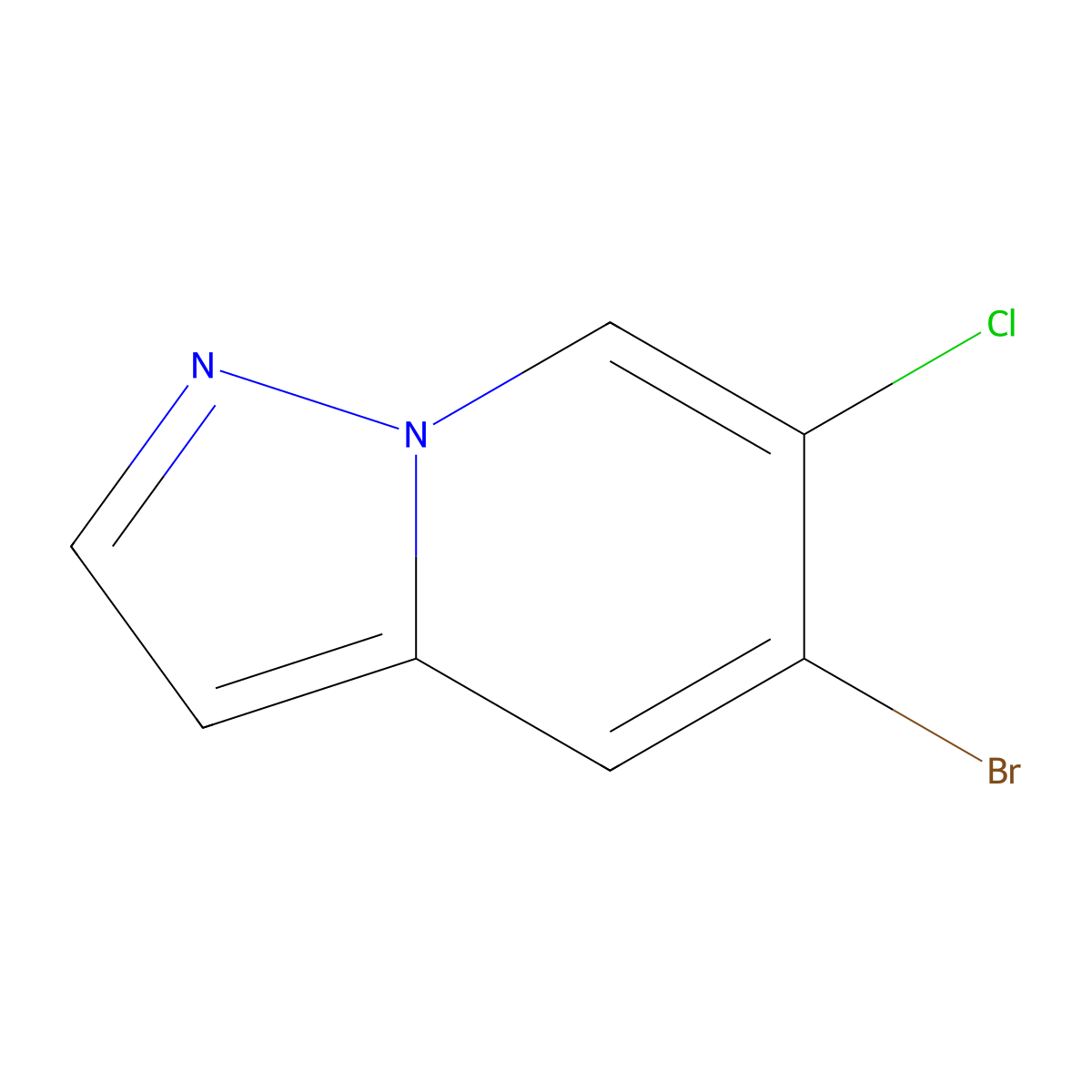 5-Bromo-6-chloropyrazolo[1,5-a]pyridine molecular structure, CAS 1427366-24-2