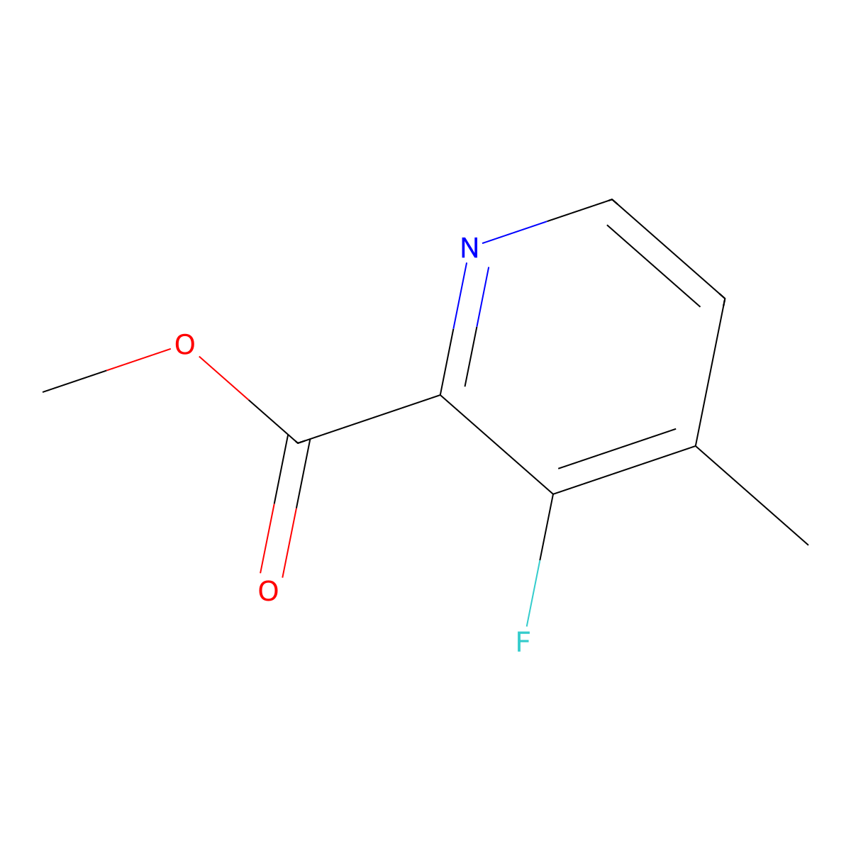 Methyl 3-fluoro-4-methylpyridine-2-carboxylate molecular structure, CAS 1427366-26-4