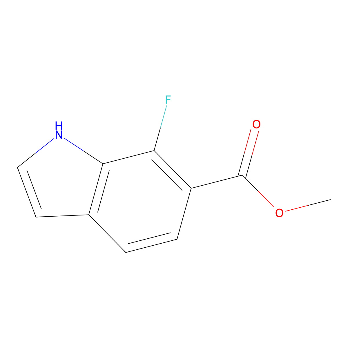 Methyl 7-fluoro-1H-indole-6-carboxylate molecular structure, CAS 1427366-38-8