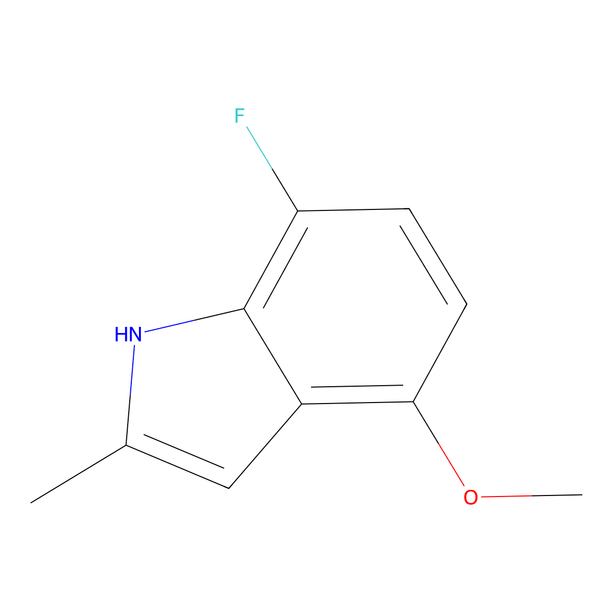 7-Fluoro-4-methoxy-2-methyl-1H-indole molecular structure, CAS 1427366-48-0