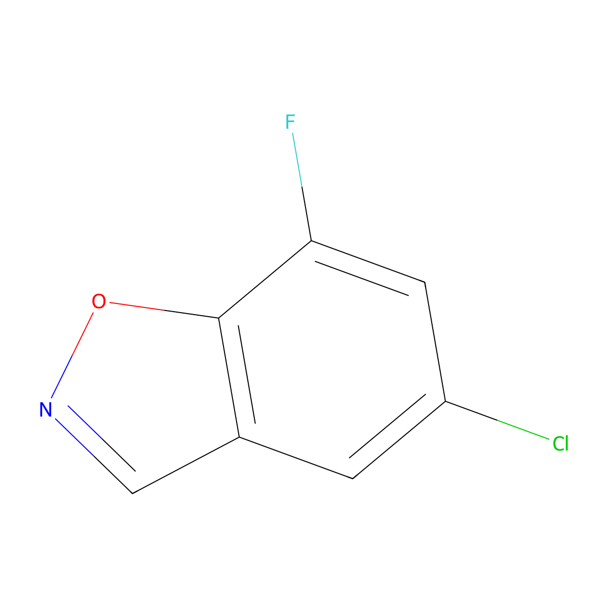 5-Chloro-7-fluoro-1,2-benzoxazole molecular structure, CAS 1427367-34-7
