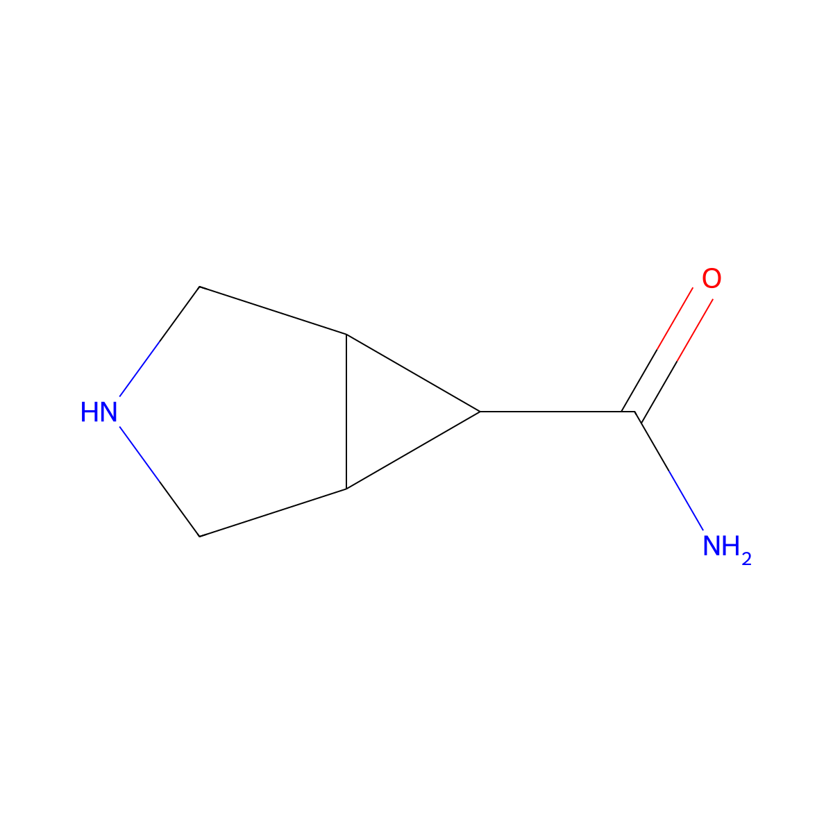 3-Azabicyclo[3.1.0]hexane-6-carboxamide molecular structure, CAS 1427367-36-9
