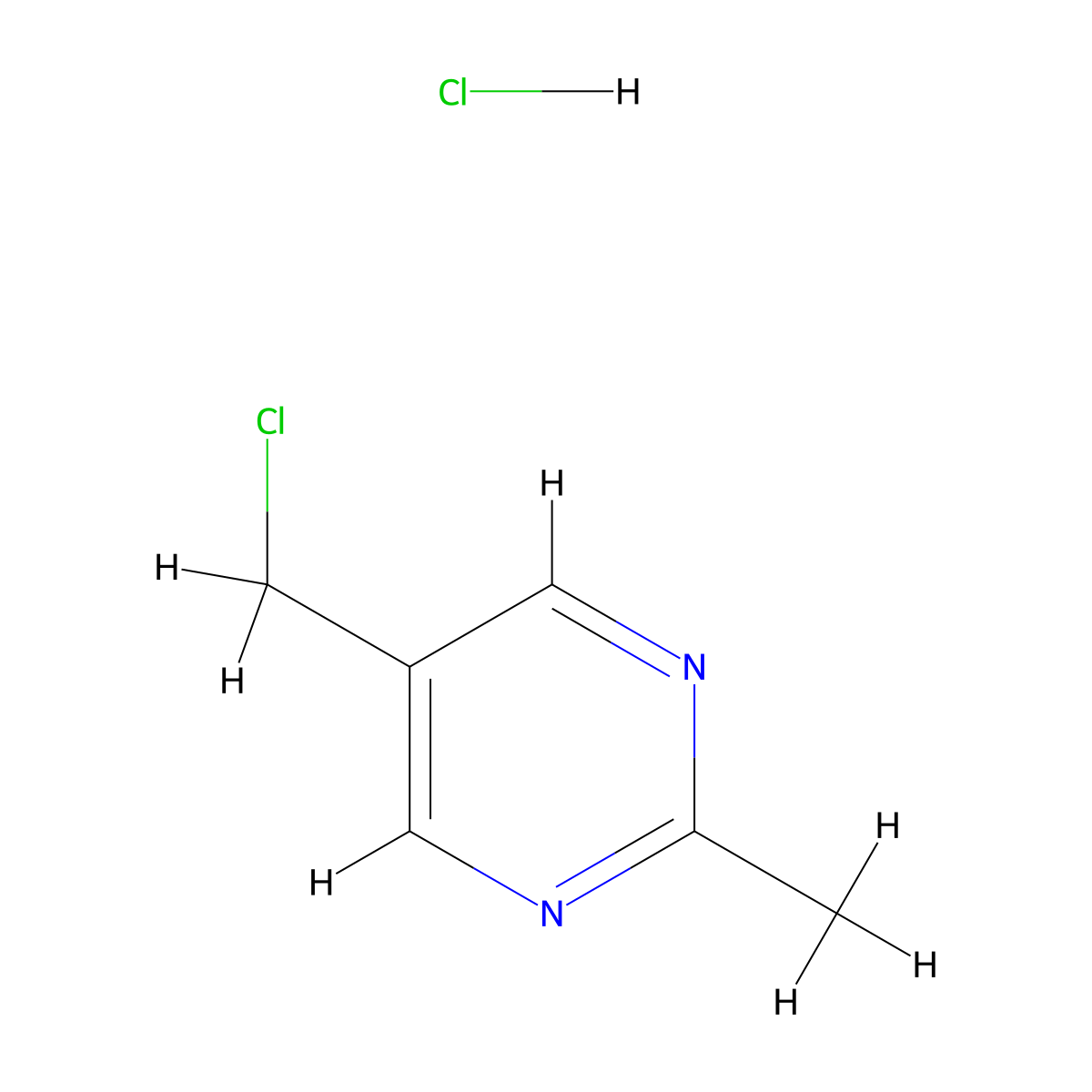 5-(Chloromethyl)-2-methylpyrimidine hydrochloride molecular structure, CAS 1427367-66-5