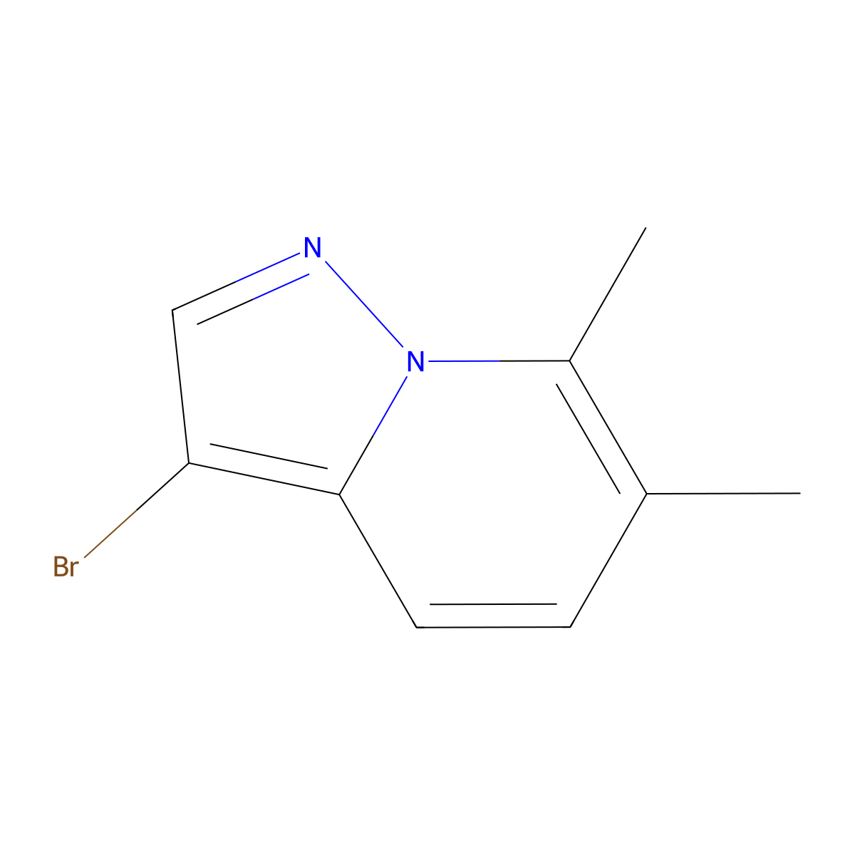 3-Bromo-6,7-dimethylpyrazolo(1,5-a)pyridine molecular structure, CAS 1427367-83-6
