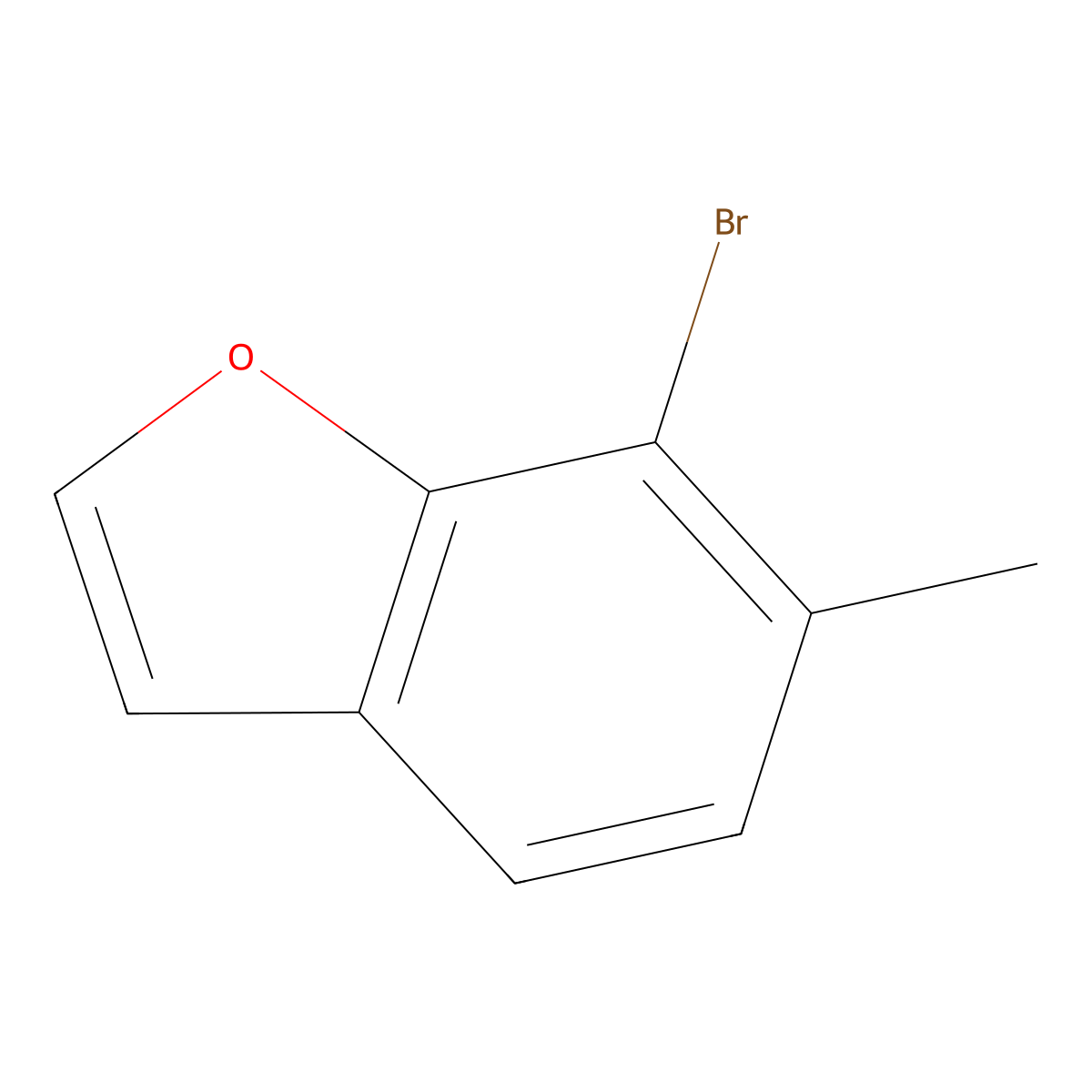7-Bromo-6-methyl-1-benzofuran molecular structure, CAS 1427368-03-3