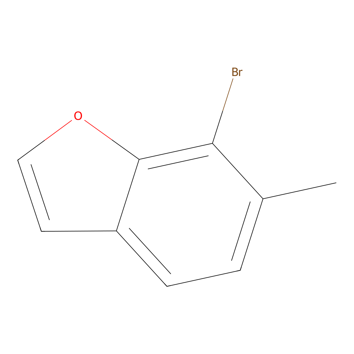 7-Bromo-6-methyl-1-benzofuran molecular structure, CAS 1427368-03-3