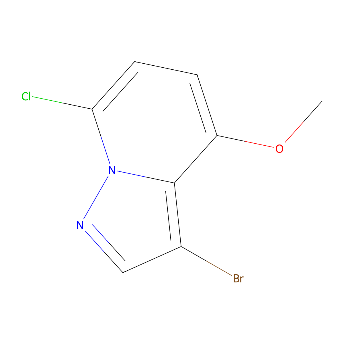 3-Bromo-7-chloro-4-methoxypyrazolo[1,5-a]pyridine molecular structure, CAS 1427368-22-6