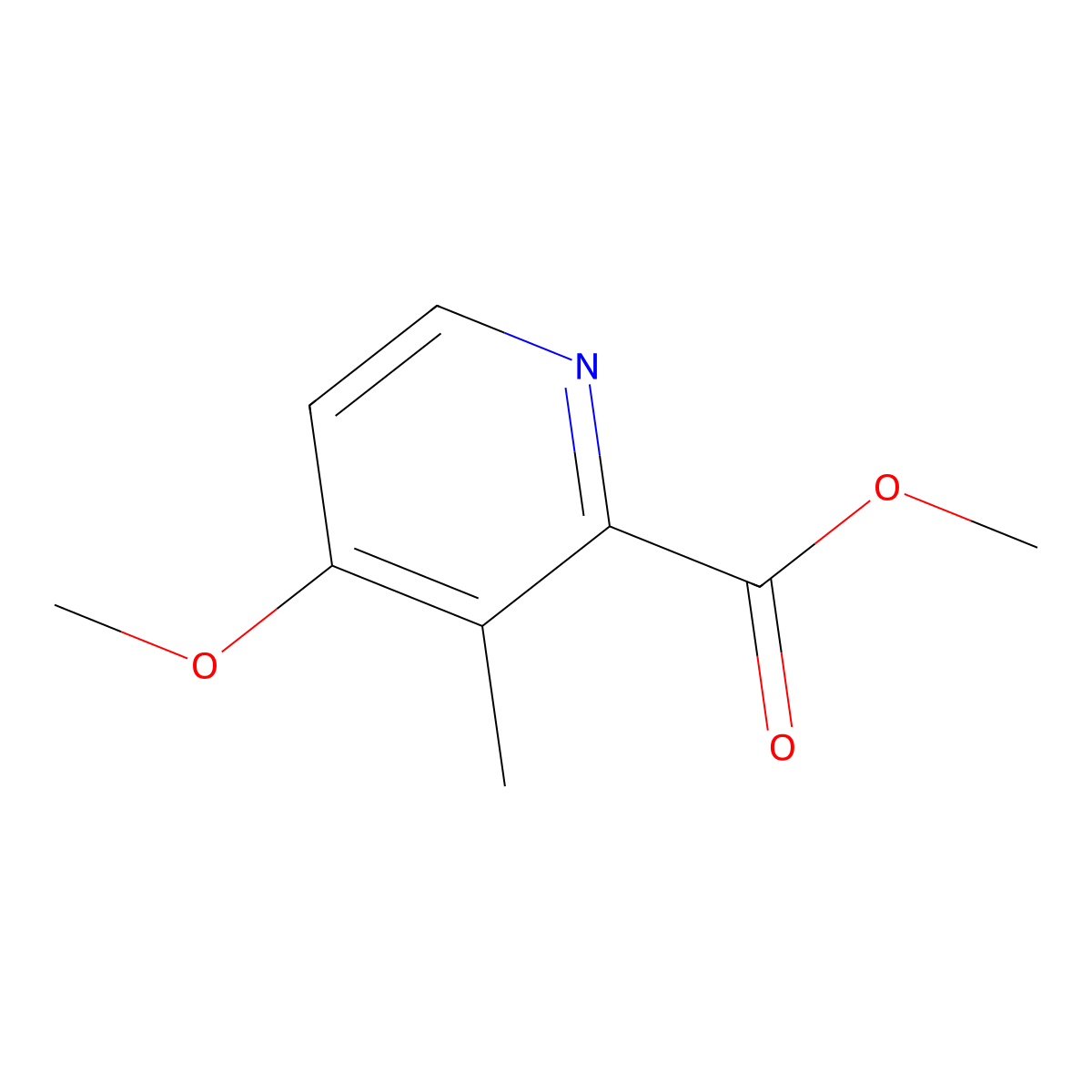 2-Pyridinecarboxylic acid, 4-methoxy-3-methyl-, methyl ester molecular structure, CAS 1427368-29-3