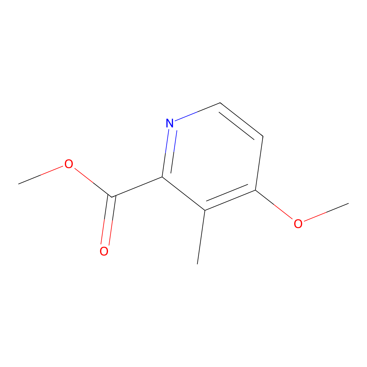 2-Pyridinecarboxylic acid, 4-methoxy-3-methyl-, methyl ester molecular structure, CAS 1427368-29-3