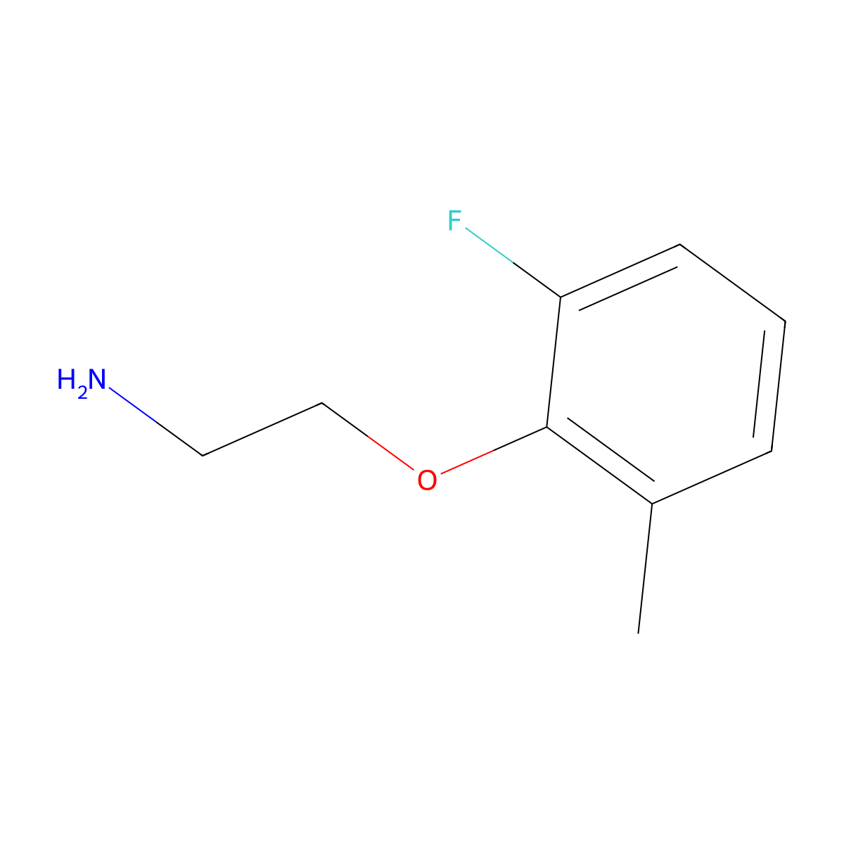 2-(2-Fluoro-6-methylphenoxy)ethan-1-amine molecular structure, CAS 1427368-82-8
