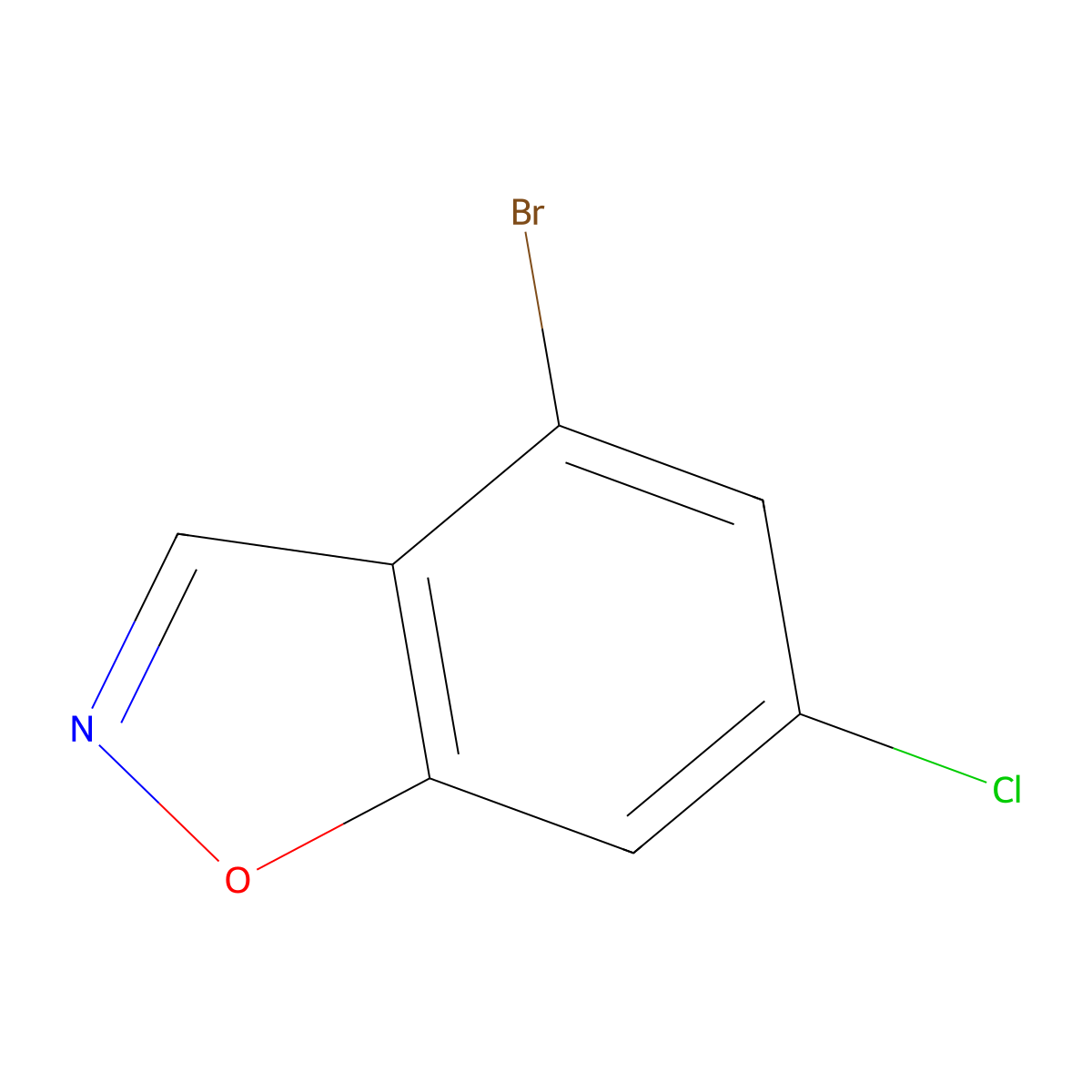 4-Bromo-6-chloro-benzo[d]isoxazole molecular structure, CAS 1427369-08-1