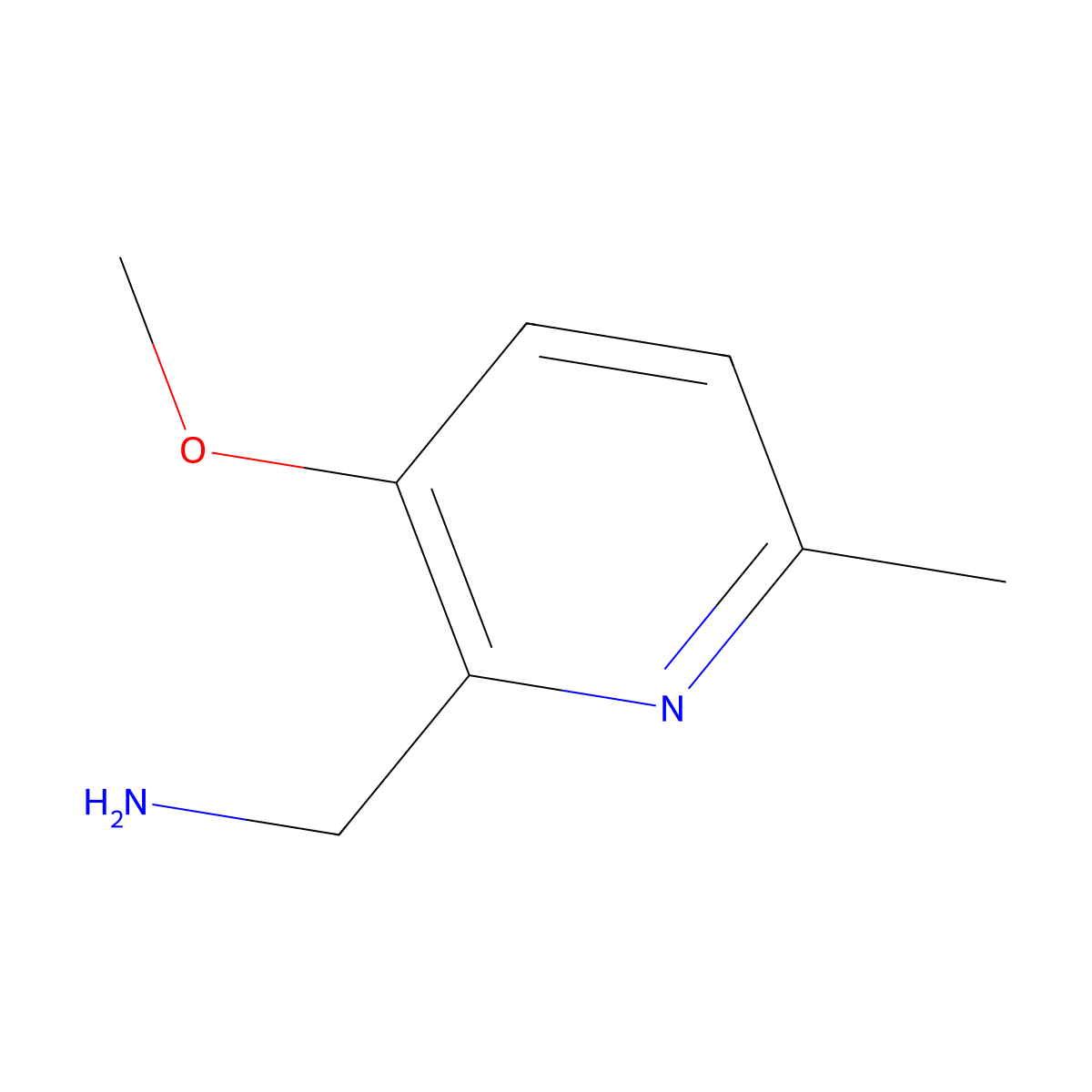 (3-Methoxy-6-methylpyridin-2-yl)methanamine molecular structure, CAS 1427369-17-2