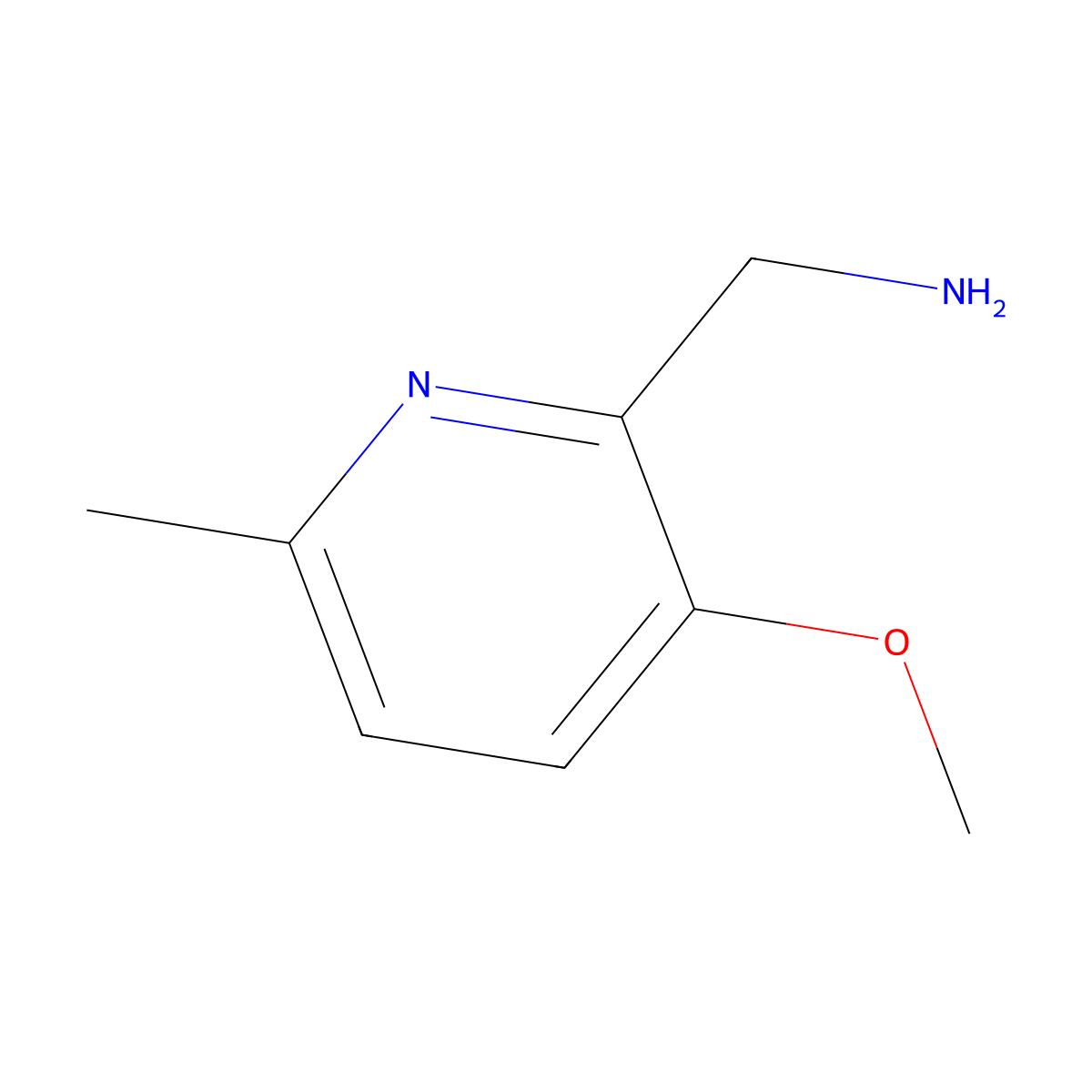 (3-Methoxy-6-methylpyridin-2-yl)methanamine molecular structure, CAS 1427369-17-2