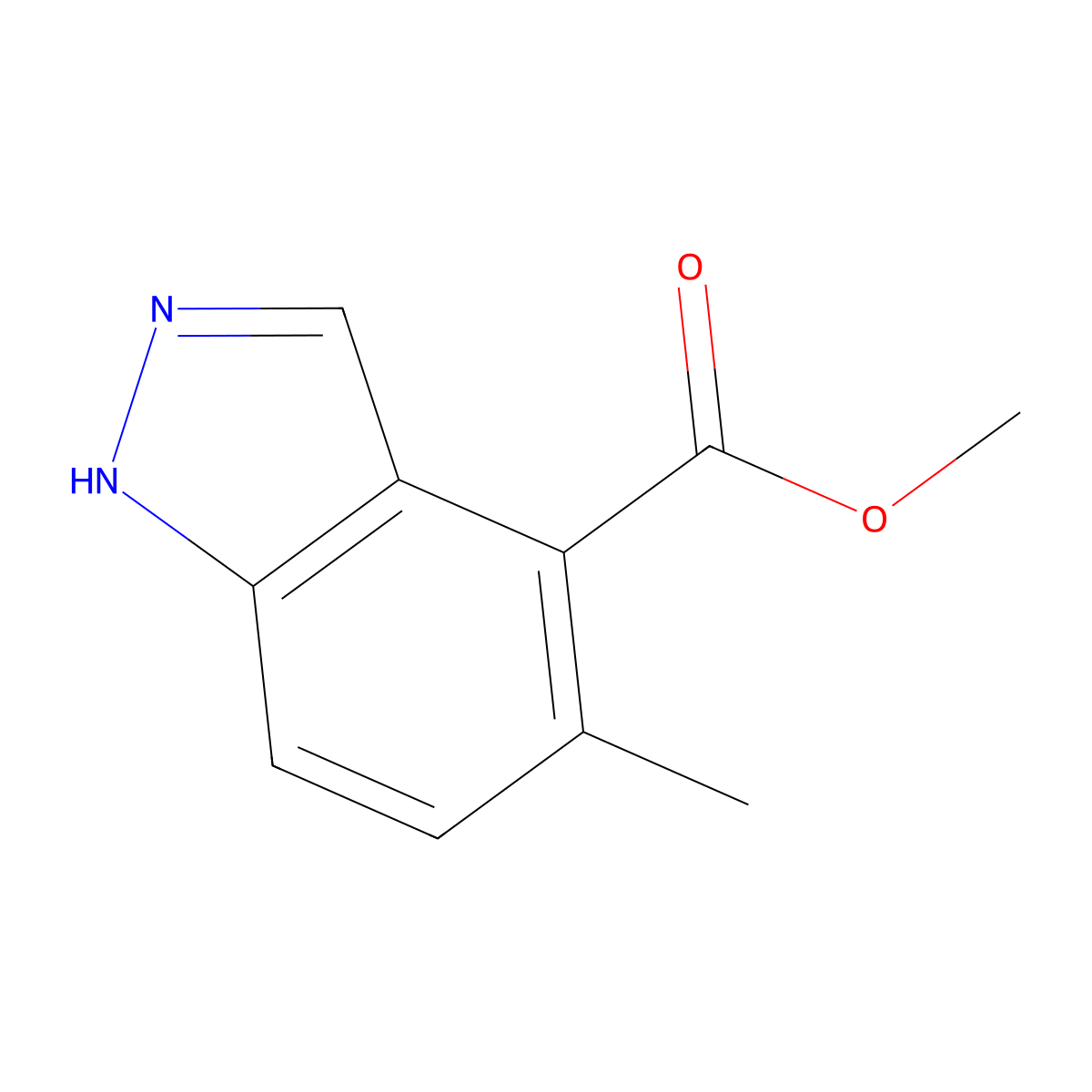 methyl 5-methyl-1H-indazole-4-carboxylate molecular structure, CAS 1427369-20-7