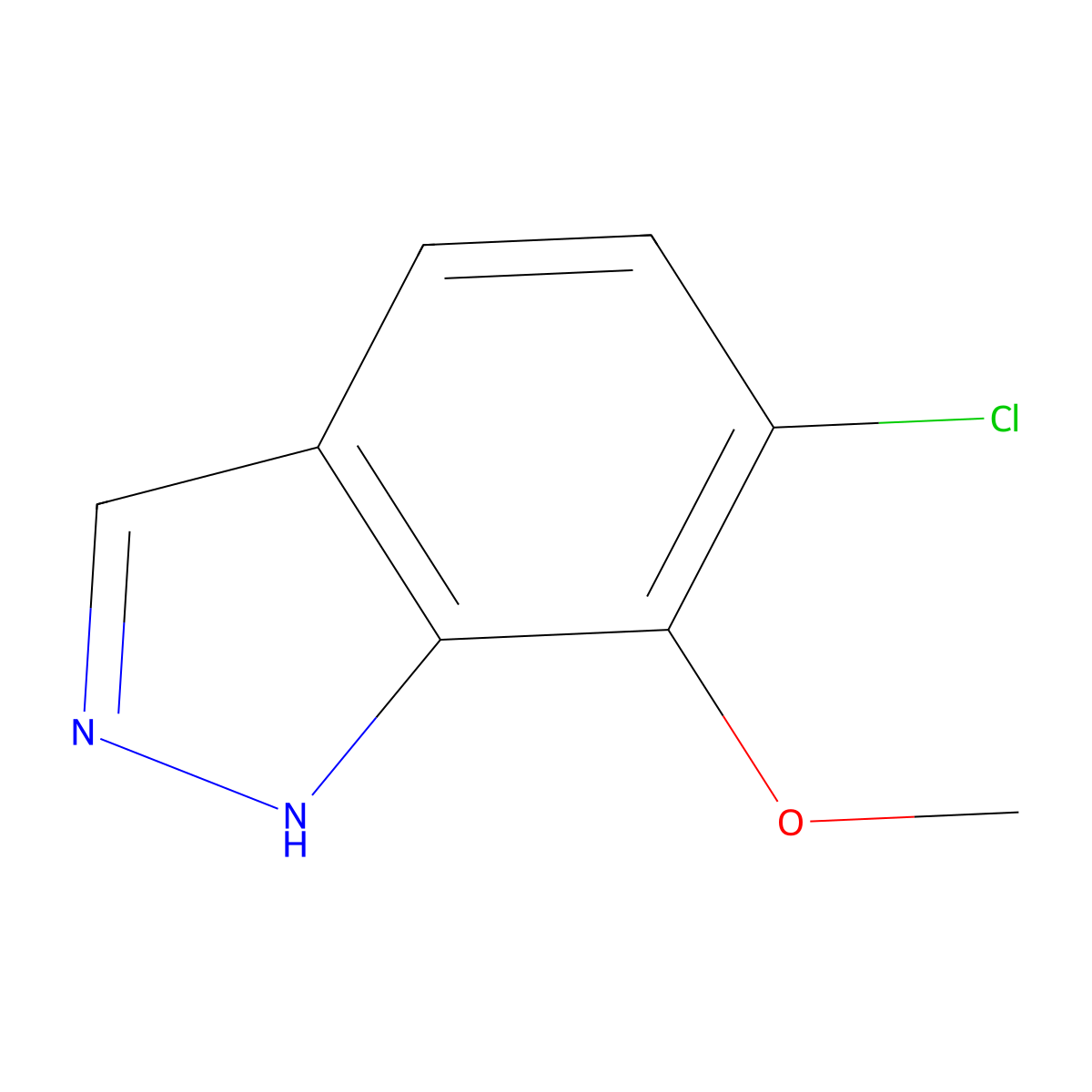 6-Chloro-7-methoxy-1H-indazole molecular structure, CAS 1427369-59-2