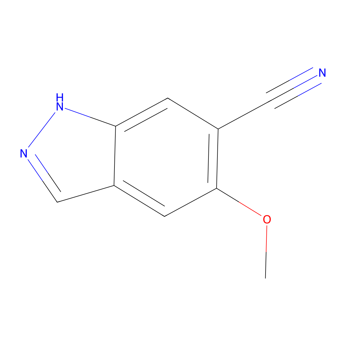 5-Methoxy-1H-indazole-6-carbonitrile molecular structure, CAS 1427369-66-1