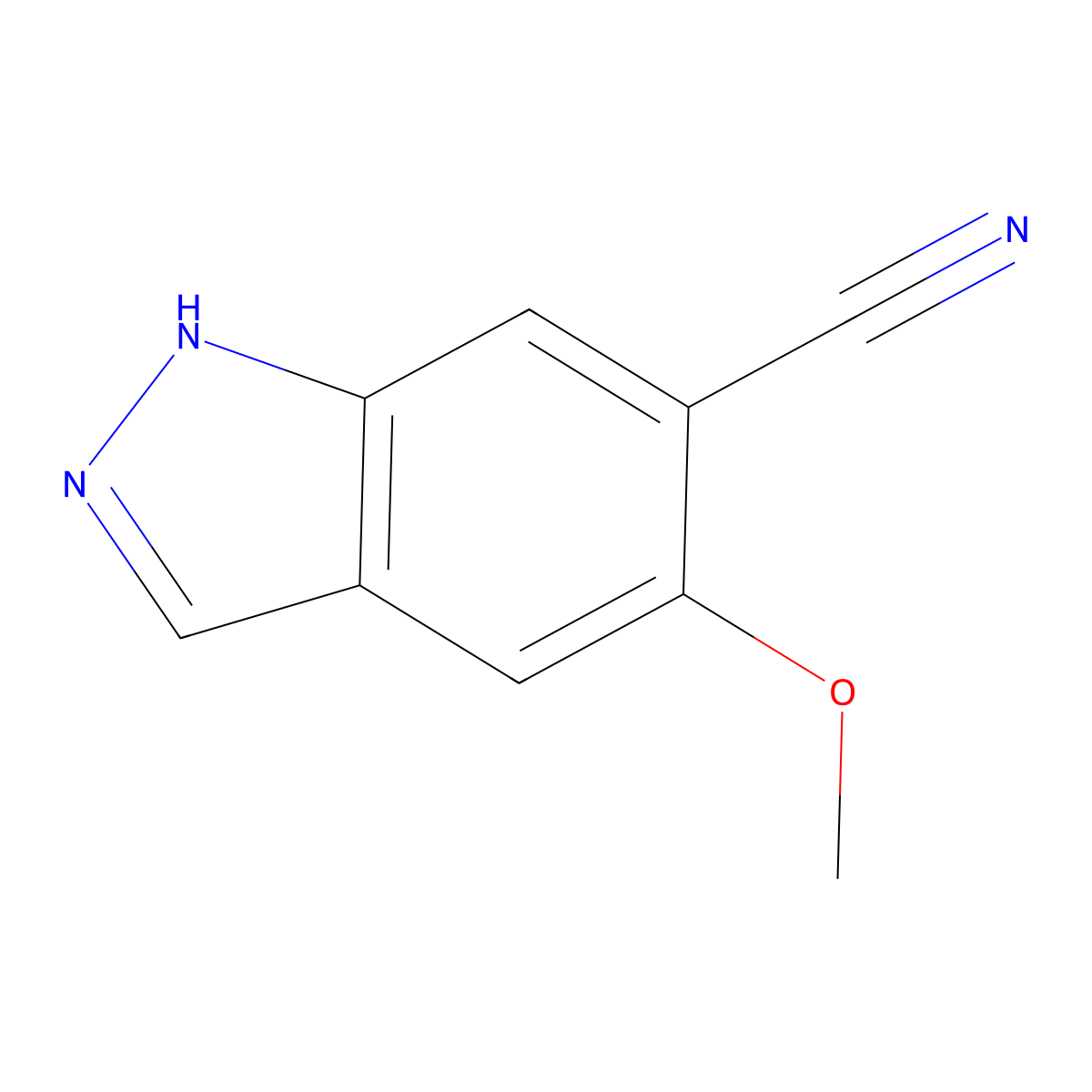 5-Methoxy-1H-indazole-6-carbonitrile molecular structure, CAS 1427369-66-1