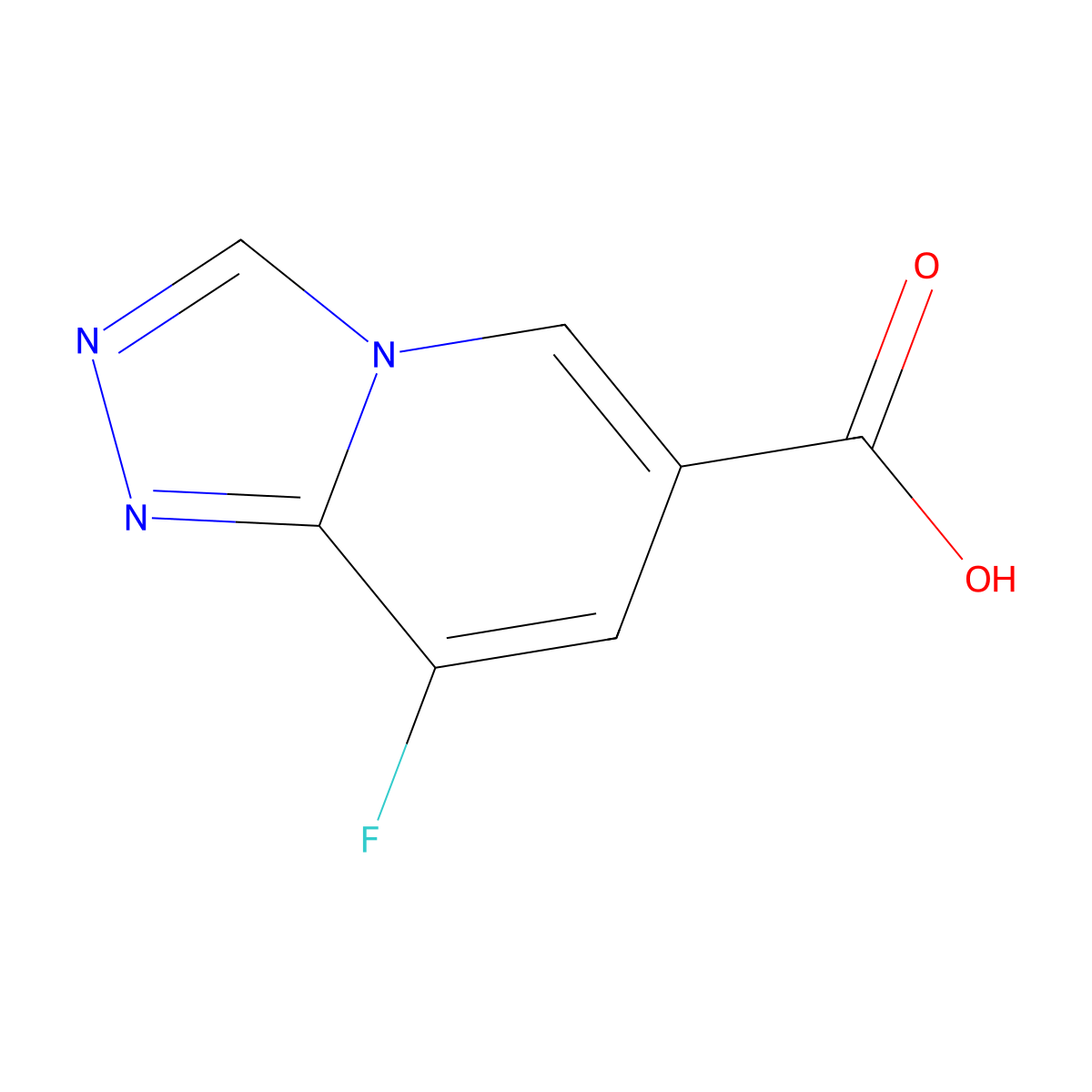 8-Fluoro-[1,2,4]triazolo[4,3-a]pyridine-6-carboxylic acid molecular structure, CAS 1427369-73-0
