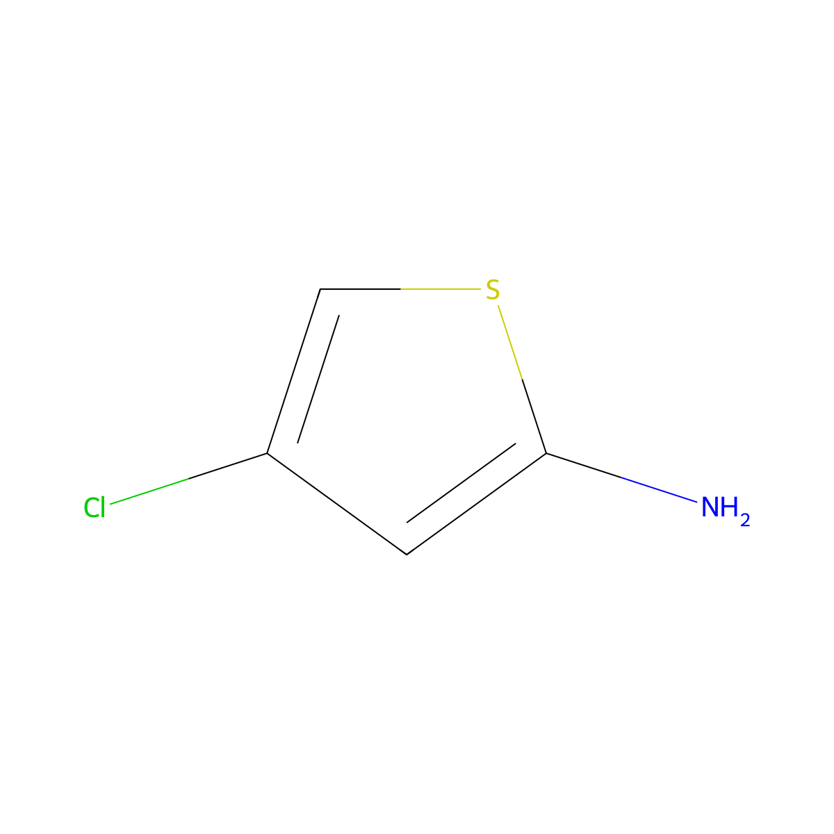 4-Chlorothiophen-2-amine molecular structure, CAS 1427372-77-7