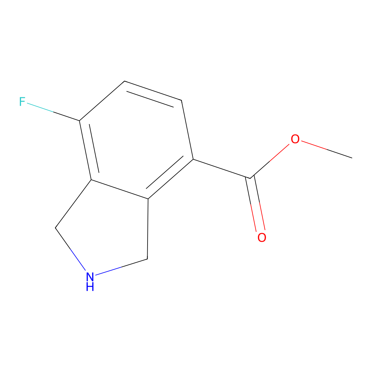 methyl 7-fluoro-2,3-dihydro-1H-isoindole-4-carboxylate molecular structure, CAS 1427373-12-3