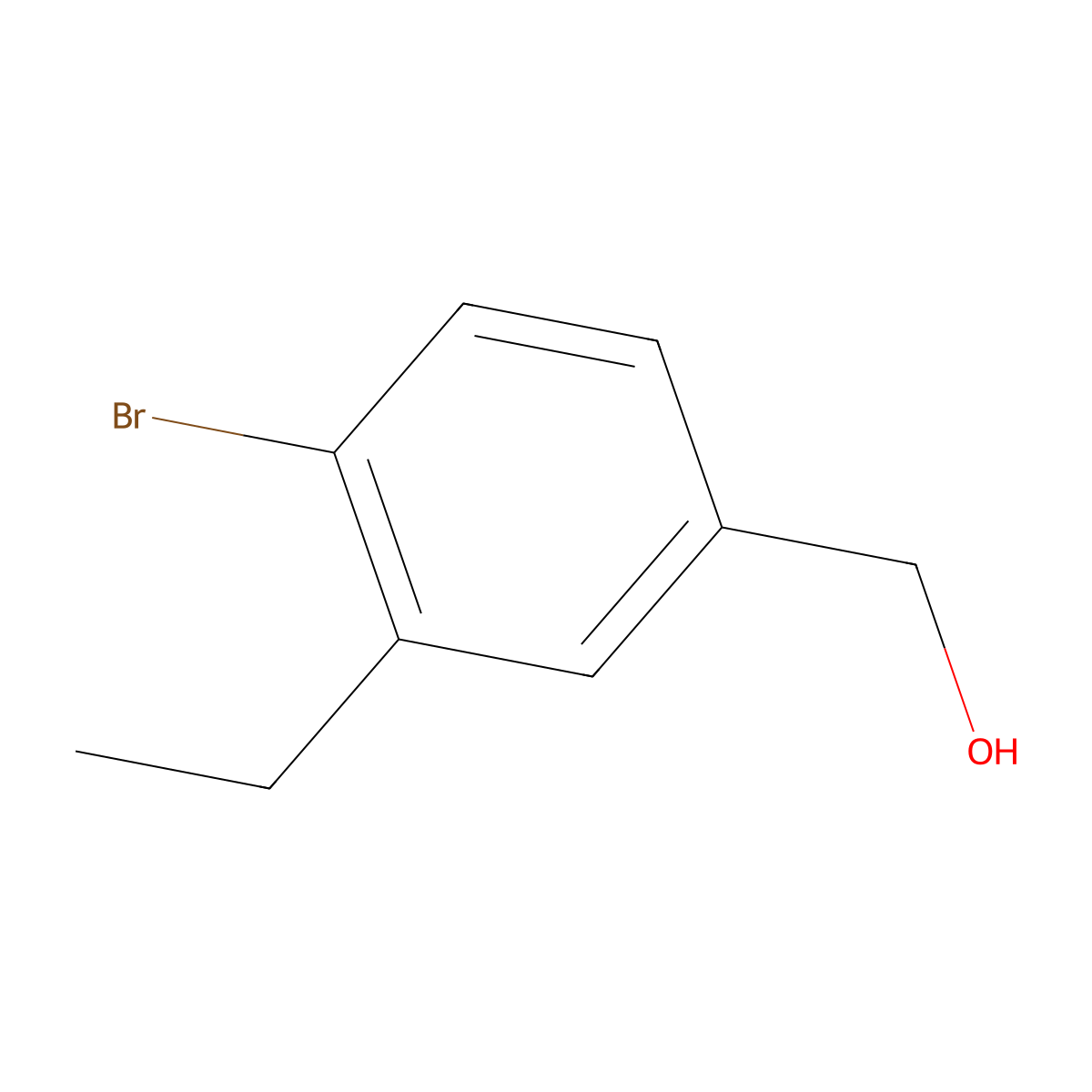 (4-Bromo-3-ethylphenyl)methanol molecular structure, CAS 1427373-90-7