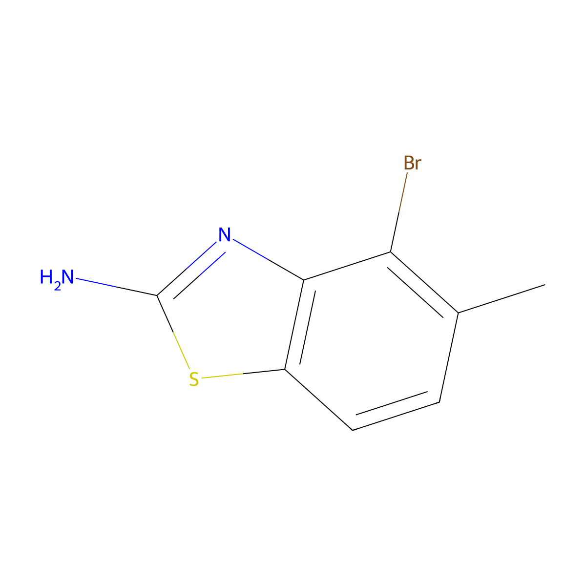 4-Bromo-5-methylbenzo[d]thiazol-2-amine molecular structure, CAS 1427373-92-9