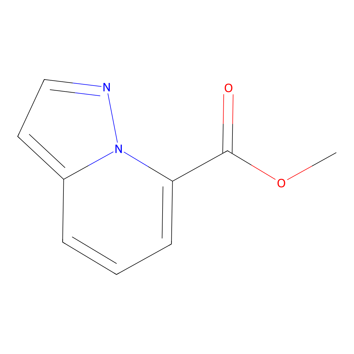 Methyl pyrazolo[1,5-a]pyridine-7-carboxylate molecular structure, CAS 1427374-48-8
