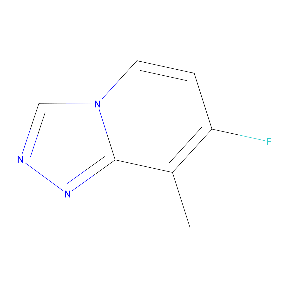 7-Fluoro-8-methyl-(1,2,4)triazolo(4,3-a)pyridine molecular structure, CAS 1427374-63-7