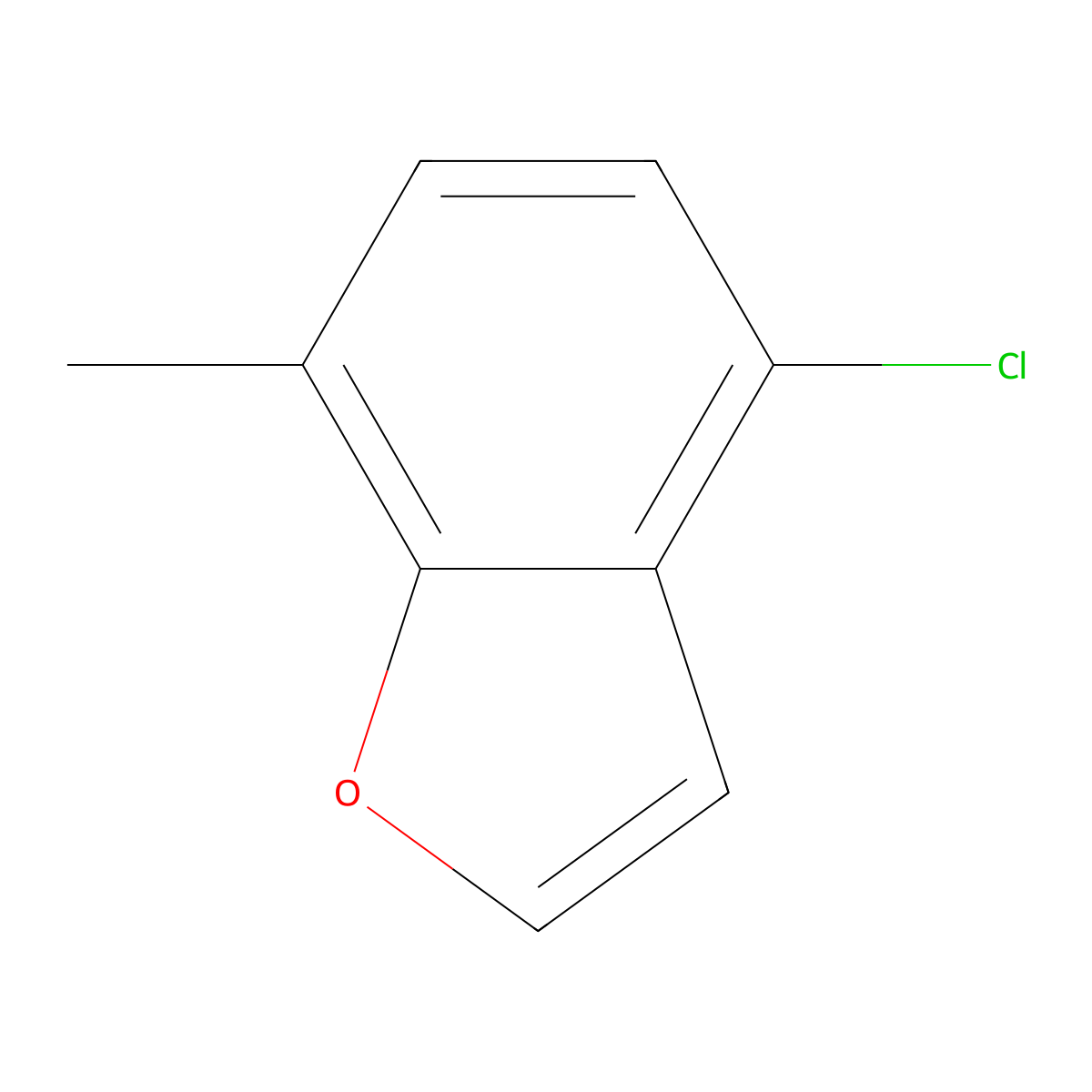 4-Chloro-7-methylbenzofuran molecular structure, CAS 1427376-56-4