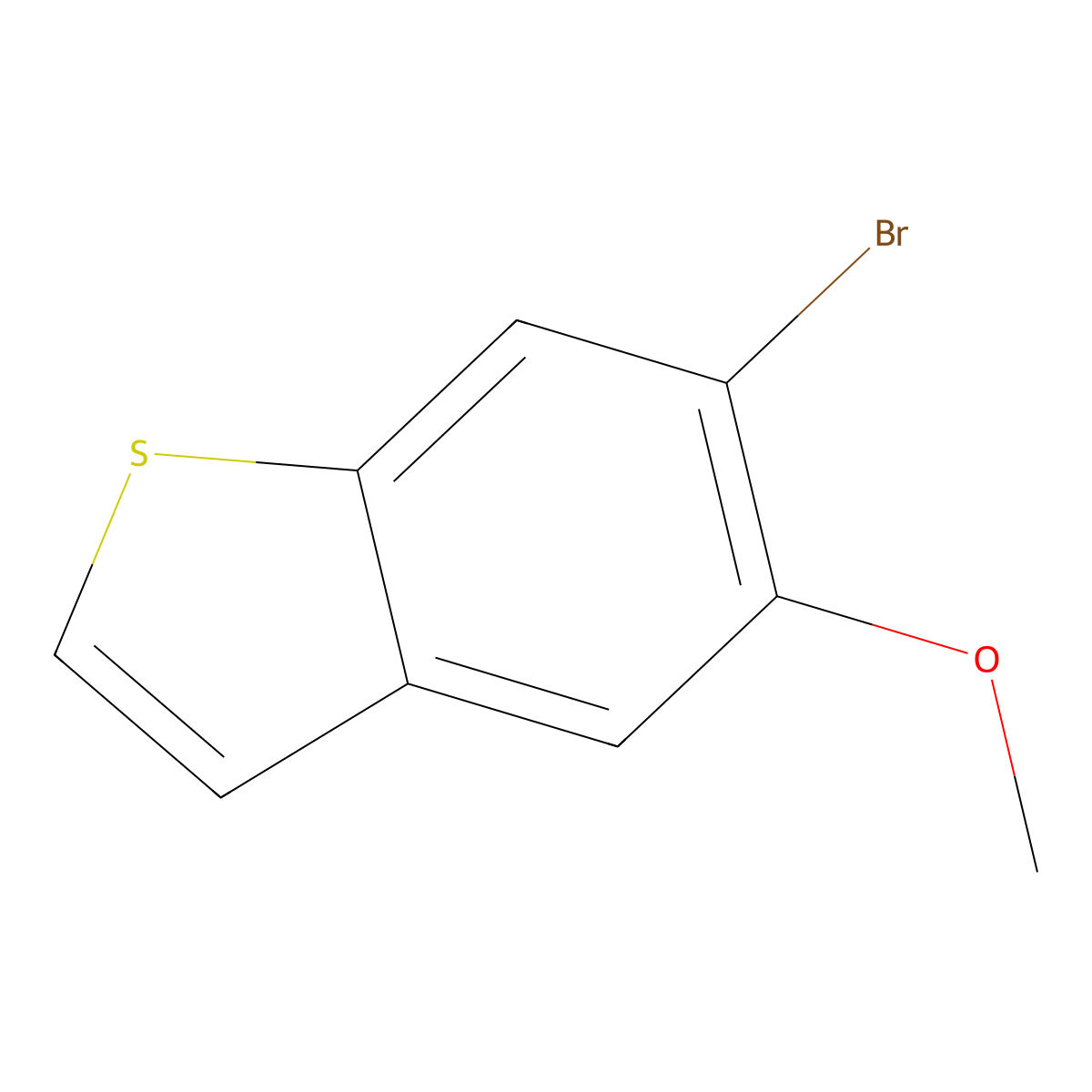 6-Bromo-5-methoxybenzo[b]thiophene molecular structure, CAS 1427376-75-7