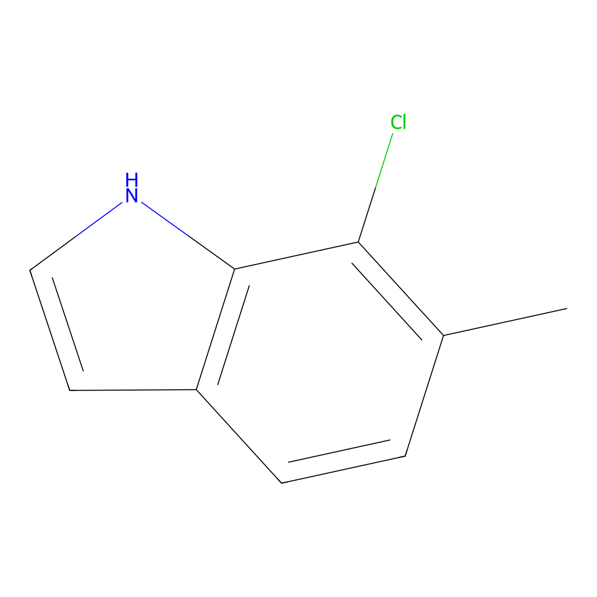 7-Chloro-6-methyl-1H-indole molecular structure, CAS 1427376-81-5