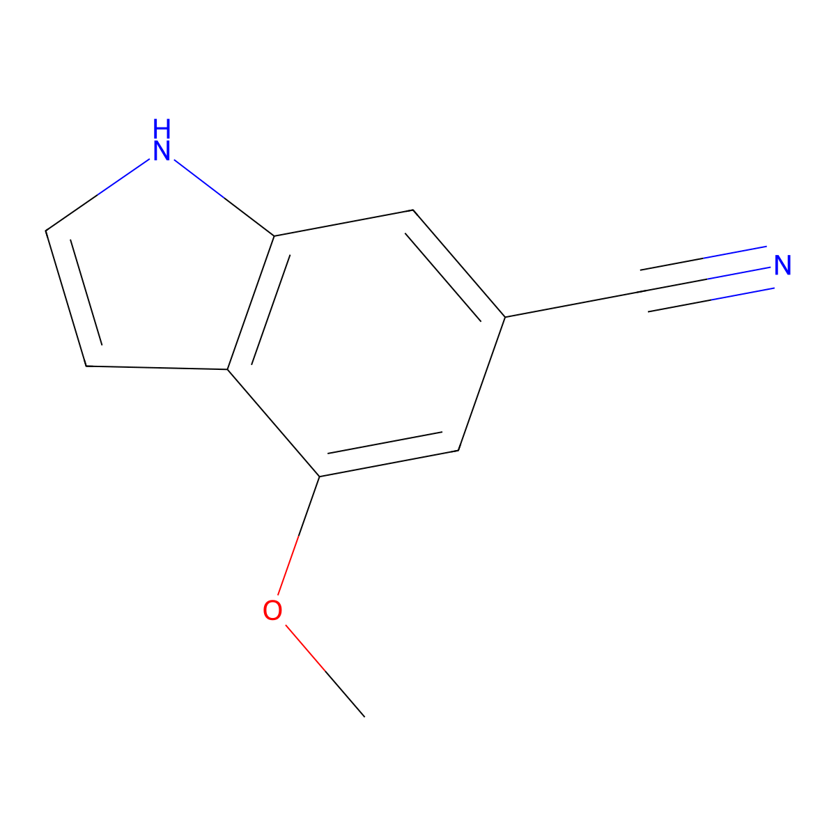 4-Methoxy-1H-indole-6-carbonitrile molecular structure, CAS 1427376-90-6